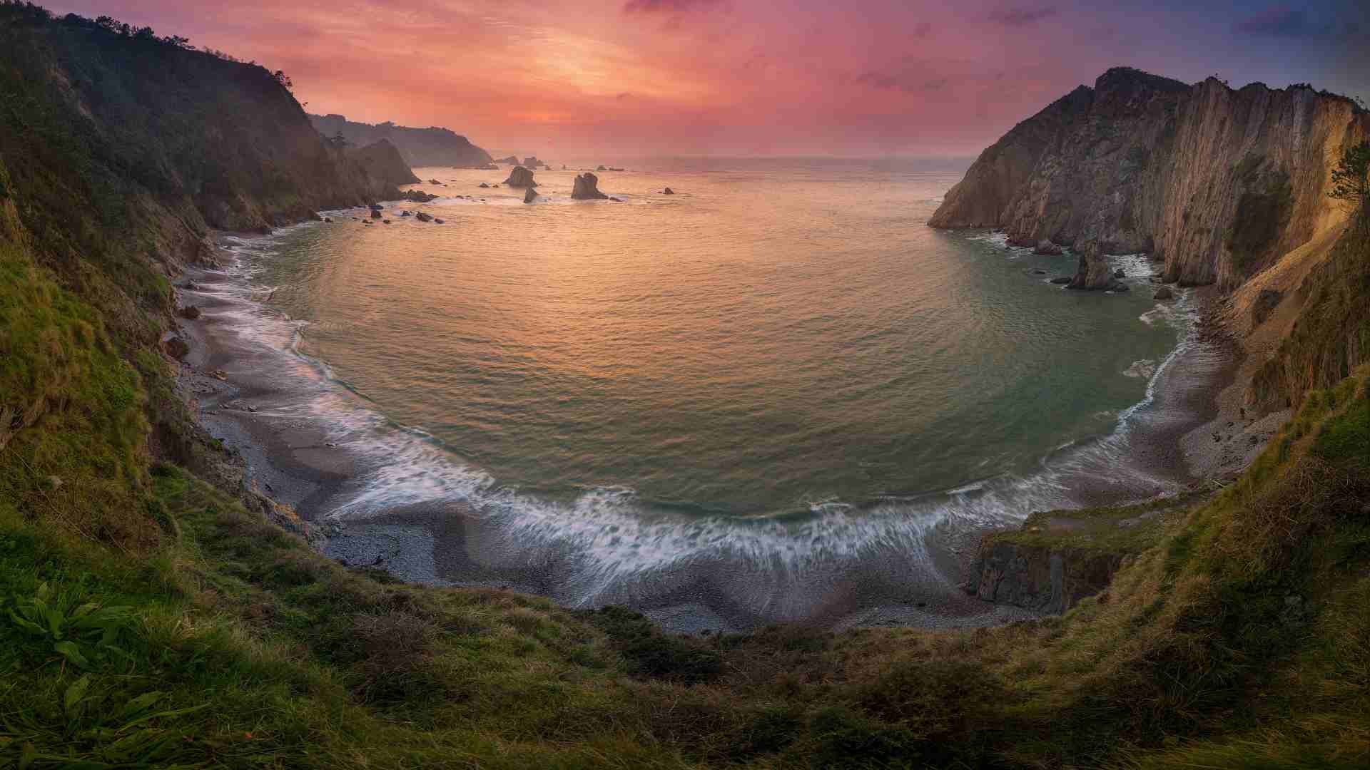 Ruta en camper por Asturias playa del silencio